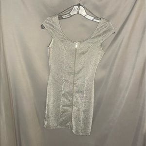 3/$30 Shiny H&M zip up body con dress
